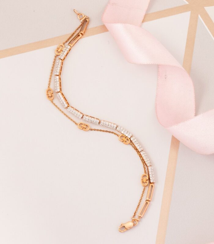 Tennis bar chain bracelet