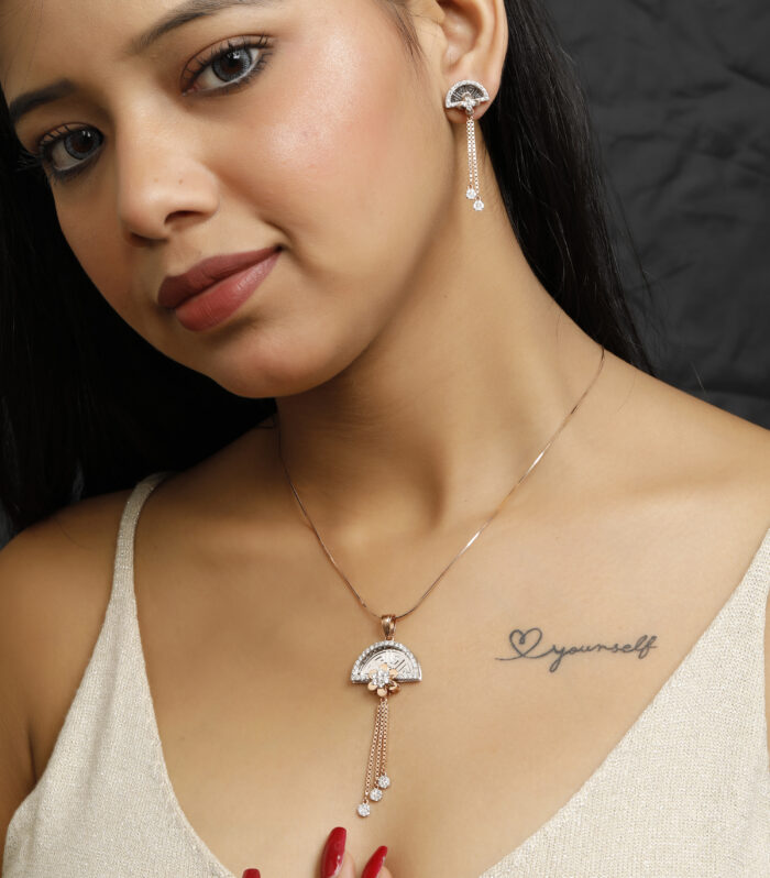 SEMI MIRROR PENDANT SET