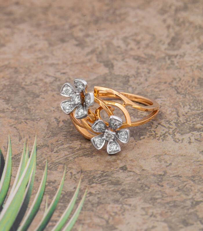 Tow Flowers Ring