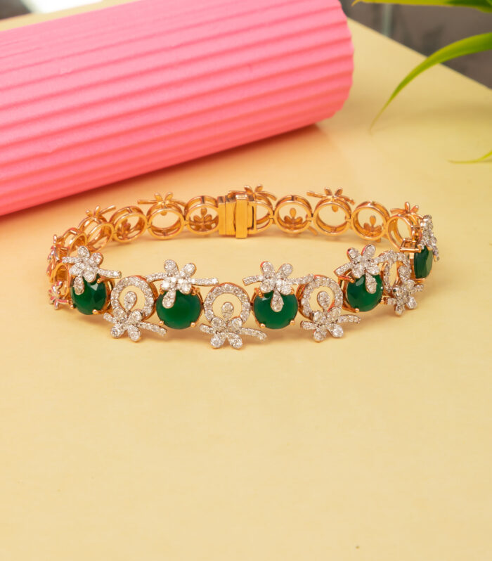 Cross Emerald Bracelet