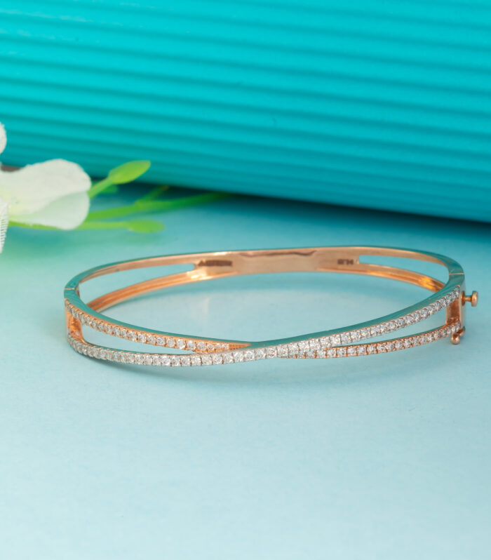 Cross Over Rose Bracelet